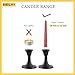 Rely+ Candlestick Holders Set of 2 Mini Stand Dinning Coffee Table Centerpiece Candle Holders Taper Candlesticks Holders Decor Home Easter Candle Holder for Mantel Wedding Party (Black)