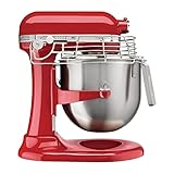 KitchenAid Empire Red KSMC895 325W 10 Speed 7.6L Stainless Steel Commercial Bowl-Lift Stand Mixer Gear-Driven, Whisk, Flat Beater, Dough Hook, Bowl Guard