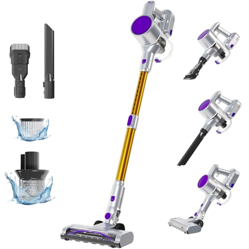 Image of NEWBULIG Cordless Vacuum Cleaner, Lightweight Stick Vacuum for Home with Anti-Tangle and LED Lights, Powerful Rechargeable Wireless Cleaners for Hardwood Floors Carpet Pet Hair