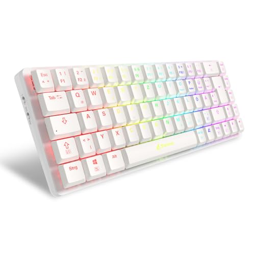 Sharkoon Pure Writer Rgb White W65 Red - Tastatur (4044951037025)
