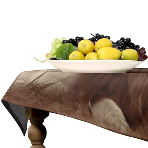 Nappe rectangulaire résistante aux taches en lin pour protéger votre table - 7