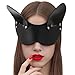 Sekexi Sexy PU Leather Half Face Mask Cat Masquerade Eye Mask BDSM Bondage Cosplay Mask Halloween Valentine's Day Fun Accessories