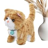 Conception de mouvement engageante : Avec sa puce de mouvement intelligente qui anime des remuements de queue réalistes et de joyeuses mélodies, ce chat peluche marchant favorise une connexion unique entre l'utilisateur et son compagnon imaginaire, ajoutant du charme au quotidien.