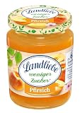 Landliebe weniger Zucker Fruchtaufstrich Pfirsich, Brotaufstrich 180g