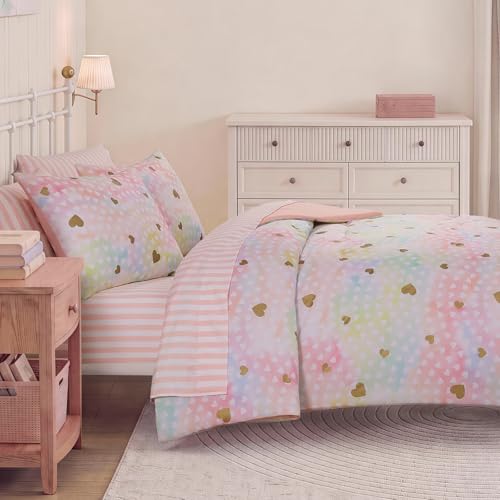 Image of Twin Comforter Set with Sheets for Girls-5 Pieces Twin Bedding Sets