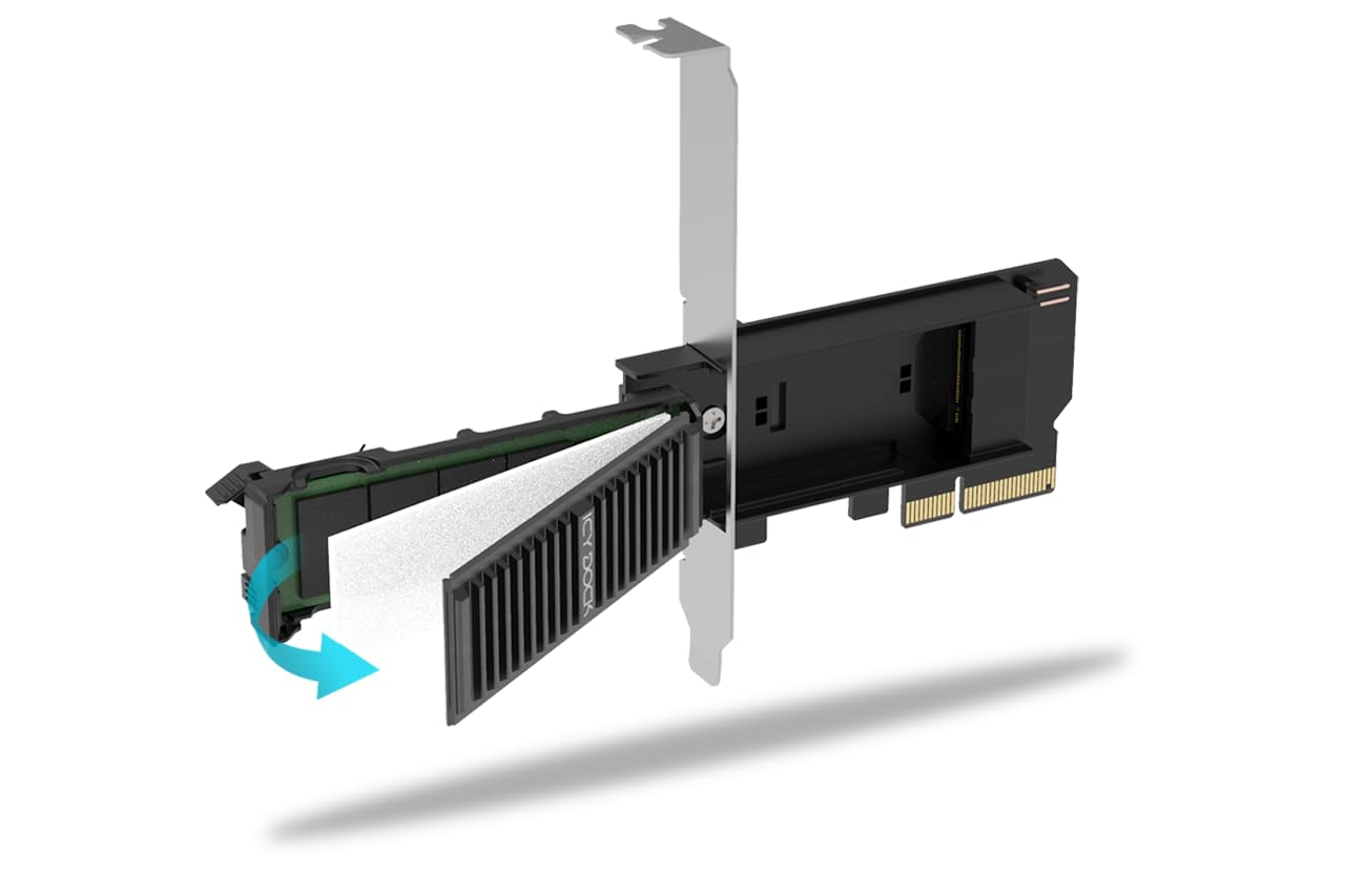 ICY DOCK Scheda adattatore rack mobile rimovibile da SSD M.2 NVMe a PCIe 4.0 x4 per slot di espansione PCIe - ExpressSlot Core MB305M4P-B