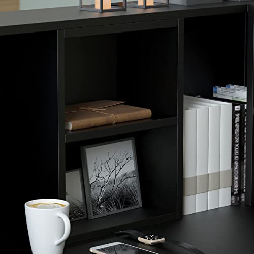 Famapy Modern Reception Desk Counter Desk, Large Storage Shelves And Drawers, Retail Counter Front Desk For Reception Room Black #TOP3