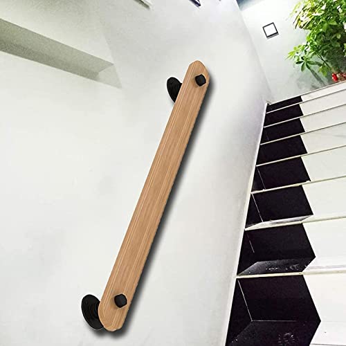 Pasamanos de madera DASHADAO con soporte de pared para escaleras interiores 2
