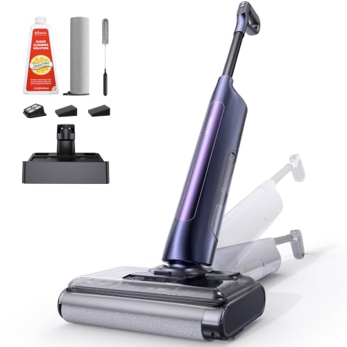 Ultenic Wet Dry Vacuum Cleaner, Vacuum Mop for Wet & Dry Messes, 180° Lay-Flat & Auto Self-Cleaning, 60Mins Runtime & Edge-Cleaning, Anti-Tangle Roller for Hard Floor and Pet Hair, AC1 TriFlex