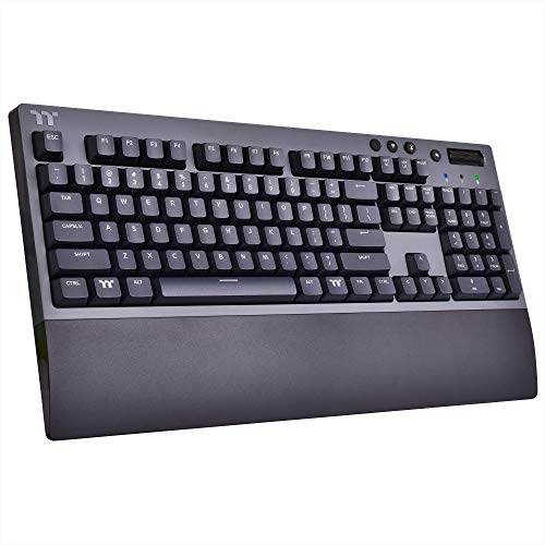 Thermaltake W1 Wireless Gaming Keyboard Cherry MX Blue, 2.4GH per Minute, Bluetooth 4.2, Low Energy Technology, USB Type-C Connection. GKB-WOW-BLSNUS-01 by Thermaltake - Used condition - US$49.01
