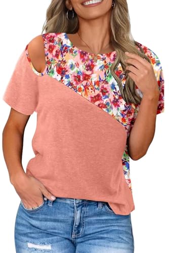 KISSMODA Summer Short Sleeve T Shirt Loose Fit Casual Dressy Women Top 2025 Trendy Ladies Fashion Blouses(S-3XL)