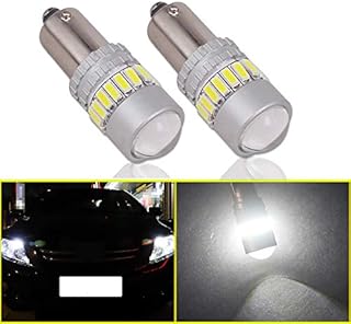 Eseastar BAX9S H6W LED Bulbs White 6000K 12V-24V 21LED SMD4014 Canbus Error Free with Projector For Car Sidelights Backup Interior Light