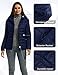 wantdo Women's Hooded Packable Ultra Light Weight Short Down Jacket Navy Medium