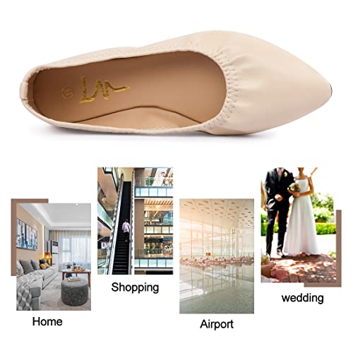 Image of Women's Ballet Flat Slip On Flats - Classic Casual Dress Shoes, Foldable Portable Travel Ballet Walking Shoes