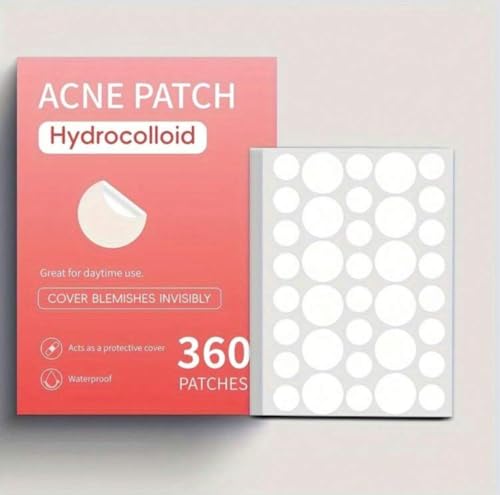 Acne Patches, 360 Count, Hydrocolloid Pimple Stickers, Breathable, Alcohol-Free, All Skin Types