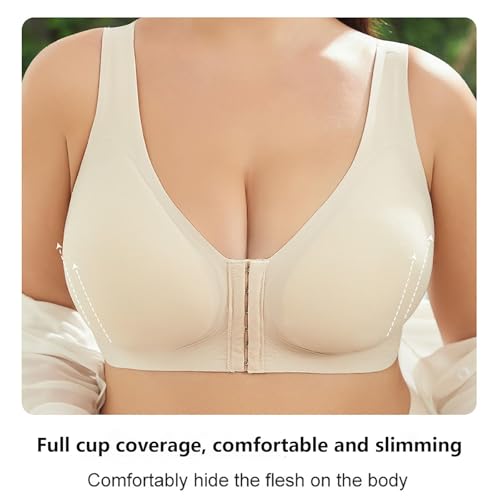 Lyzlook Bras,Lyzlook Bras Front Closure, Lunahug Seamless Front Buckle Cross Back Shaping Bra3