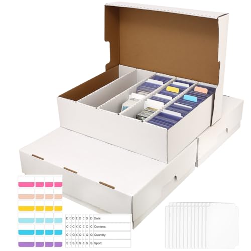 Sports Card Box 5-Row 11850 Count with Dividers (3 Pack)