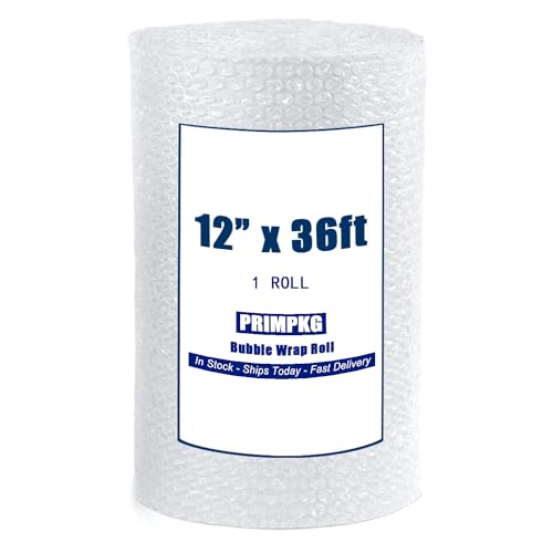 PRIMPKG Luftpolsterkissen, 30,5 cm x 11 m, Luftpolsterverpackung, Versandverpackung und Umzugsbedarf, Verpackung und Umzugskartons, robuste Umzüge und Versand (30,5 cm x 11 m, 1 Rolle)