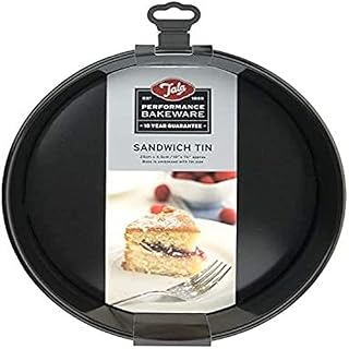 Tala Performance, Loose Base Round Sandwich Cake Tin, Professional Gauge Carbon Steel with Eclipse Non-Stick Coating, 25 cm / 9.8" Cake Pan; For bakes, sponges, cheesecakes
