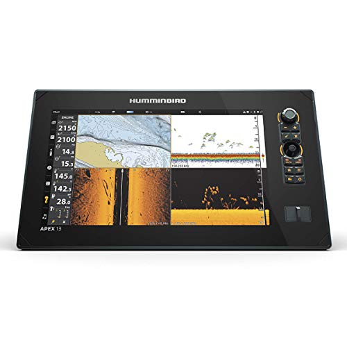 Image of Humminbird APEX 13 GPS Fish Finder with Transducer, MEGA Side Imaging+ & HD Touchscreen