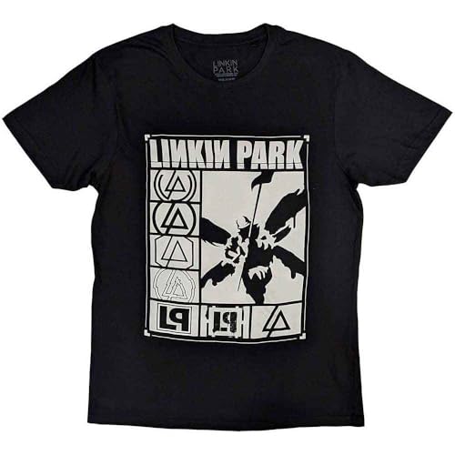 Linkin Park T Shirt Rectangle Logos Nouveau Officiel Unisex Noir Size L
