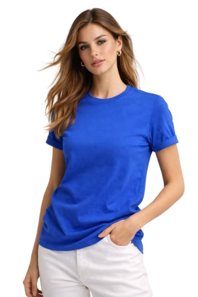 cottoz Womens T-Shirt Short Sleeve Casual Tee Soft Stretch Crew Neck Basic Top Lightweight Comfortable Everyday T-Shirt for Women-picture-22