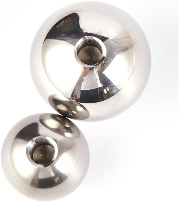 Steel Ball,Ball Bearings,M14 M16 M18 M20 Metric Thread Half Hole 304 Stainless Steel Drilling Balls Female Thread Blind Hole Dia 30/35/40/45/50/60mm(M20)