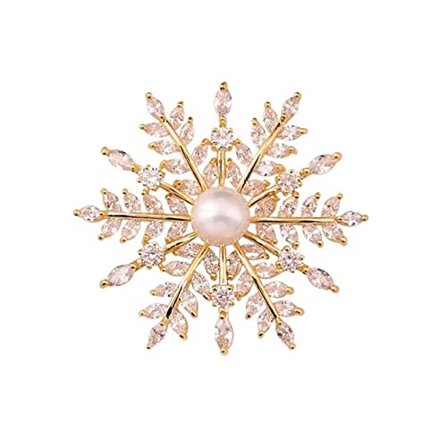 Broche flocon de neige étincelante idée cadeau d'anniversaire chic pour femme KIZQYN