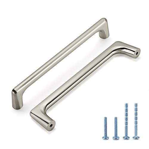 25 Pack 5”Inch Cabinet Pulls Kitchen Cabinet Handles Brushed Nickel Drawer Pulls Kitchen Cabinet Hardware Drawer Handles Dresser Handles Kitchen Cupboard Handles By Limur Hardware (5 Inch Hole Center)