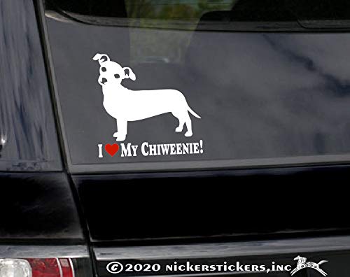 I Love My Chiweenie! Nickerstickers® Dog Window Car Truck Rv Decal Sticker #TOP1