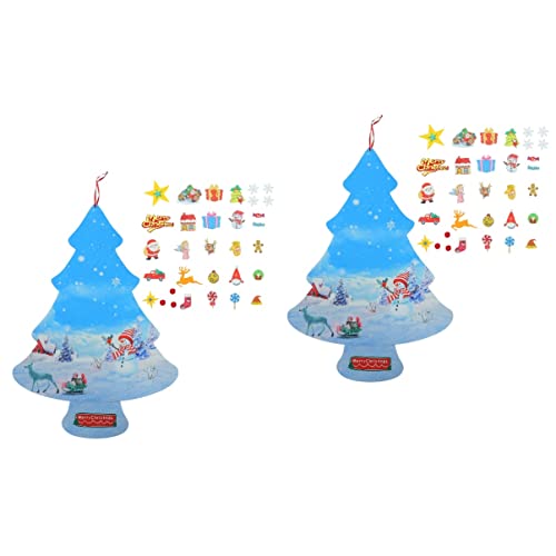 NUOLUX 2 Ensembles Détachables Enfants Décor Pendentifs Suspendus Tentures Calendrier de L'avent Maison de Vacances pour Petites Fournitures Ornements en Feutre Fenêtre Année Cover