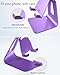 CreaDream Adjustable Cell Phone Stand, Phone Stand, Cradle, Dock, Holder, Aluminum Desktop Stand Compatible with Phone 15 14 13 12 11 Pro Max Plus SE, Accessories Desk, All Mobile Phones-Dark Purple