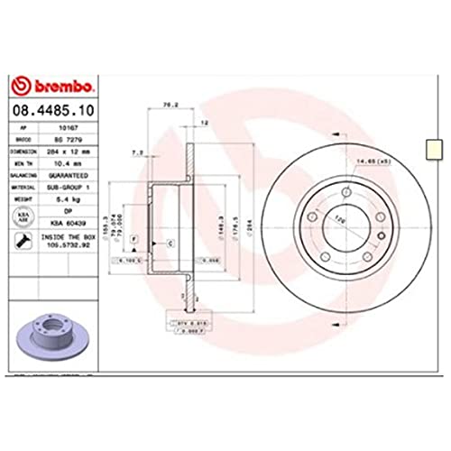 Breco BS 7279 disque de frein ventilé pour une dissipation thermique optimale