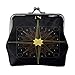 ZUNPNG Retro nautischer Kompass Schnalle Leder Münzgeldbörsen Vintage Beutel Kiss-Lock Kleingeldbörse Mini Geldbörsen für Frauen Mädchen