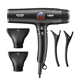VGR 469 Haartrockner Professioneller Mit 2400W BLDC Motor, Föhn Mit Diffusor Für Schnellkühltaste, Hair Ddryer Mit 4 Temperatur, LED Display, Haarföhn Mit Sperrfunktion, Schnelltrocknendes Haar