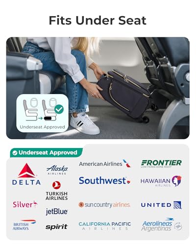 Image of BAGSMART 16 inch Underseat Carry On Luggage Softside Carry On Suitcase,Grey