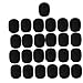 25 Pack Mini Foam Cover Mic Windscreen Microphone Cover Handheld Foam Windscreen for Audio,Perfect Pop Filter for Recording,Black