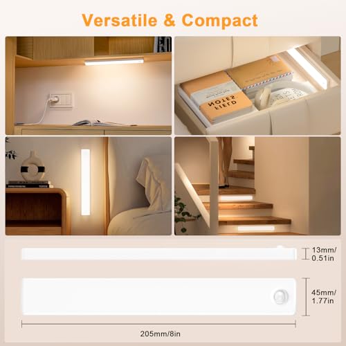 image for Auxoda Under Cabinet Lighting, Motion Sensor Light Indoor, USB Recharg