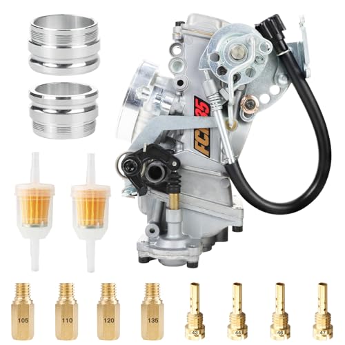 FCR35 キャブレター Jetsetmoto オートバイ キャブレター FCR 35mm 亜鉛製 ケーヒン FCR 修理 交換 社外品 汎用 200cc-350cc 適合バイク用品のサムネイル