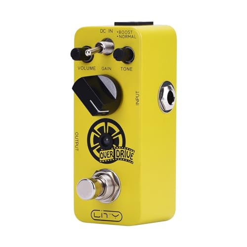 Mini pédale d'effet overdrive HUIOP combo ampli guitare électrique true bypass 9v