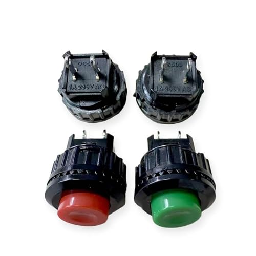 Interruptor de botón verde DS-500 para paneles de control y reseteo 1A 2
