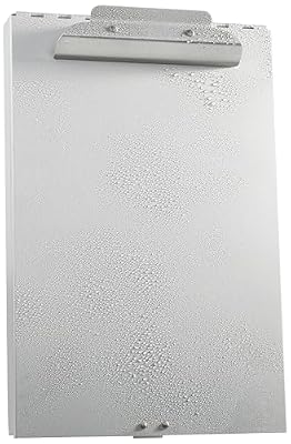 Amazon Basics Metal Clipboard with 2 Storage Compartments, Letter Size, 250 Sheet Capacity, Office Supplies with Self-Closing Latch, 14.1 x 9.2 x 2.6 inches, Silver