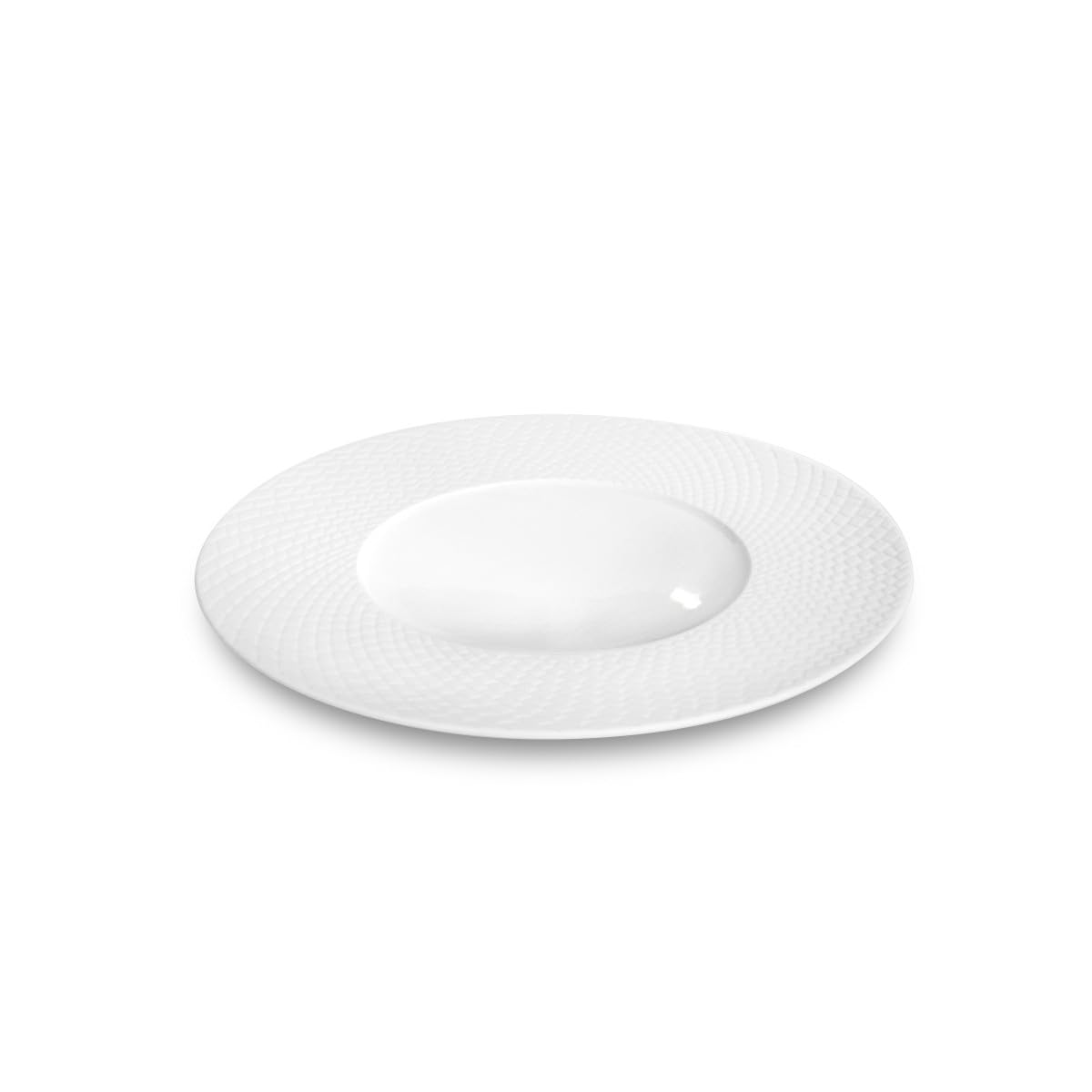 MEDARD DE NOBLAT - Talerz obiadowy - D27 cm - Sherane - Porcelana - Zestaw 6 sztuk - Biały