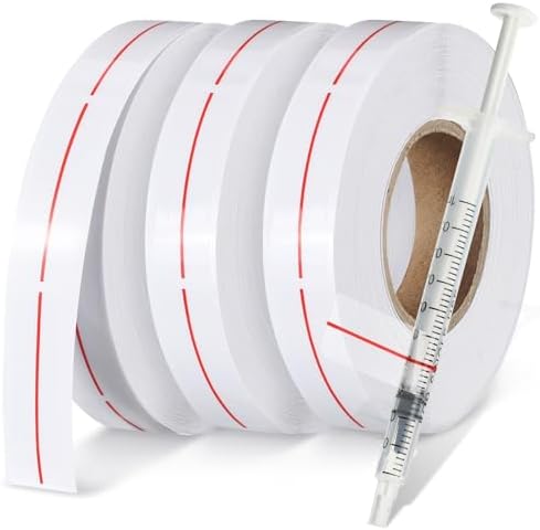 Glenmal 3 Roll Syringe Line Stickers 1.5x0.5 Labels 500pcs/ Roll, Customize