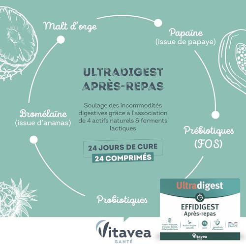 Vitavea Ultradigest tabletas efervescentes digestivas para el bienestar post-comidas 2