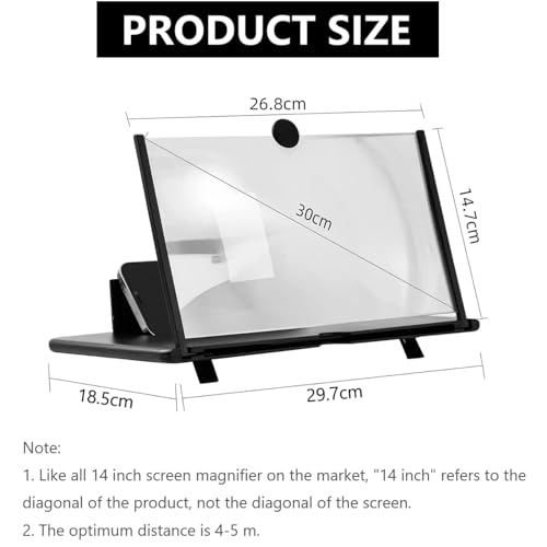 Handy-Bildschirmlupe Homavit 14 Zoll für Smartphones