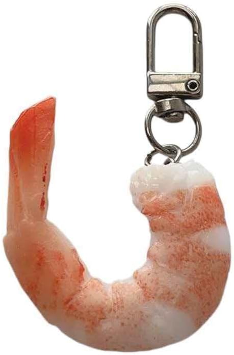 KIFEDSLJ Imitation Food Keychain Steamed Bun Corn Dumpling Shrimp Key Ring for Handbag Purse Car Accessories