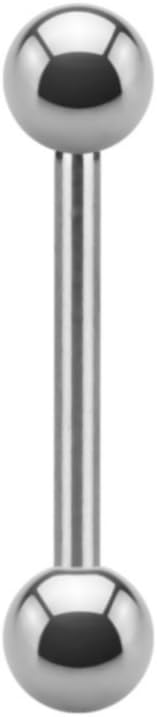 eeddoo® Titanium Barbell Piercing silver I 143 sizes I Body Jewelry for Tragus, Nipple, Cartilage, Helix, Earring