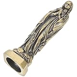 Generisch Vintage Marienstatue aus Messing Miniatur Skulptur mit Christlichem Symbolcharakter als Tischdekoration für Zuhause Kirche und Büro