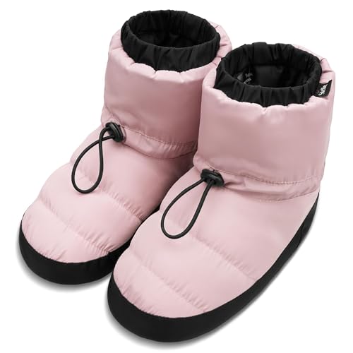 Stelle Girls Ballet Warm Up Booties Dance Slipper Boots Ballerina Elastic Shoes(Pink,M)
